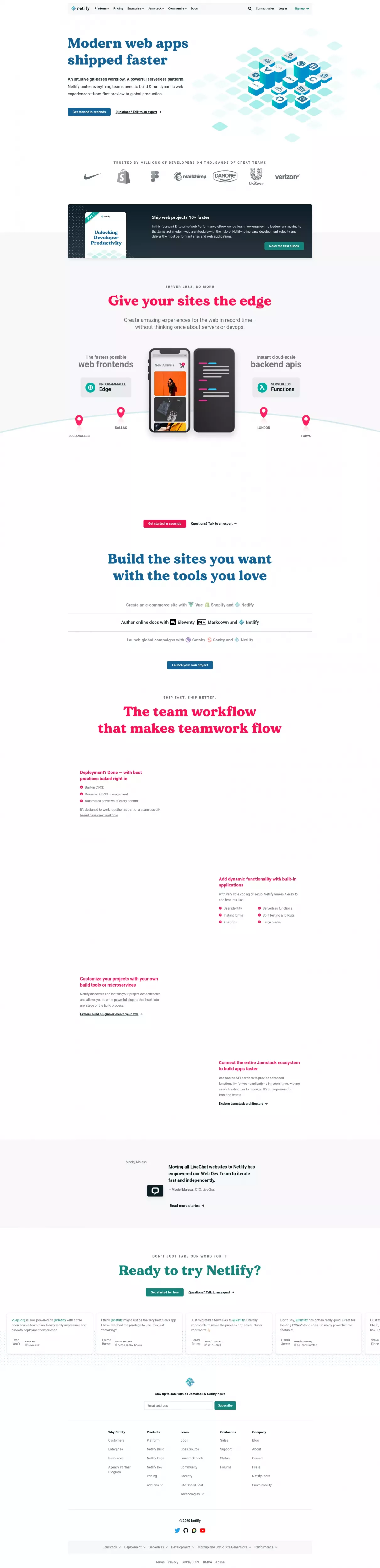 Netlify Website Design screenshot