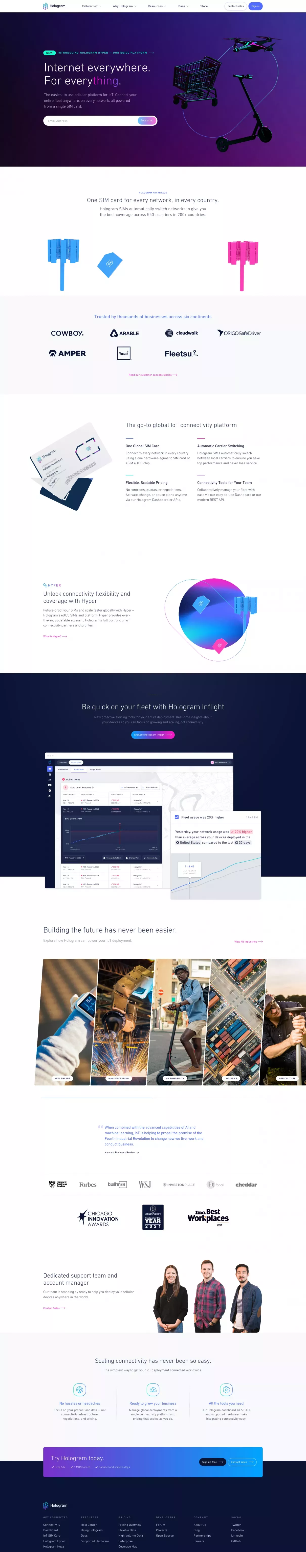 Perfect web design by hologram