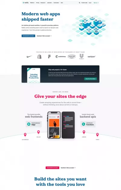 Netlify Website Design screenshot