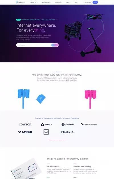 Perfect web design by hologram